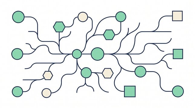 Neural Network Mind Map Decision Tree Abstract Vector