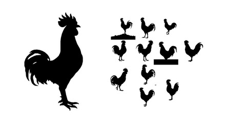Standing Rooster Silhouette © 99___Designer