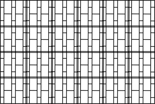Seamless geometric grid pattern with vertical and horizontal rectangular blocks in monochrome tones. Ideal for backgrounds, textiles, tiles.