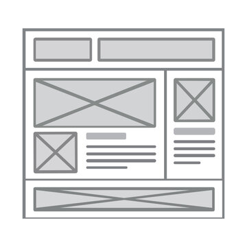 Minimalist Website Layout Wireframe for UI UX Design Planning