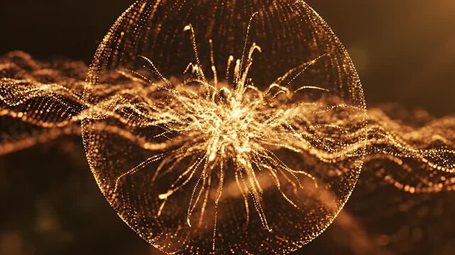 Electricity flows through a glowing orb.