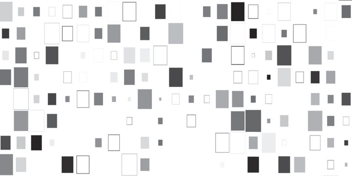 Abstract Black And White Pixel Mosaic Pattern With Digital Glitch And Geometric Squares