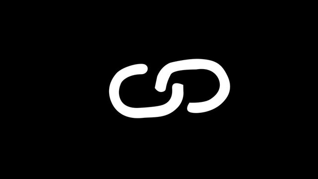 Hyperlink disconnection icon animation.
