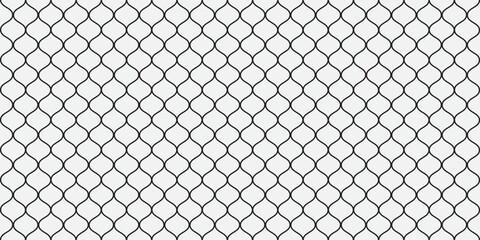 Curved net pattern. Seamless design for sportswear or equipment like soccer goals, volleyball nets, basketball hoops, hockey nets, and athletic gear © Linda