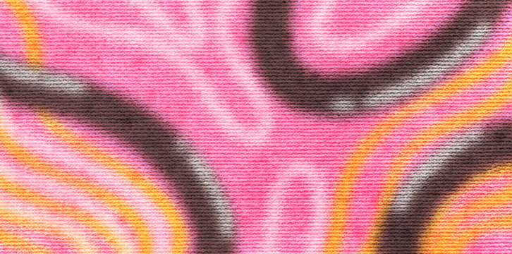 pink and orange abstract wavy fluid organic shape pattern