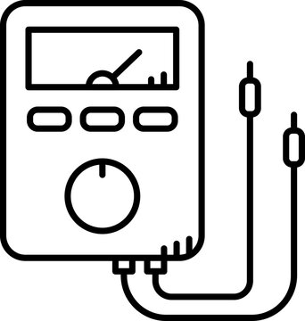 Voltmeter outline icon