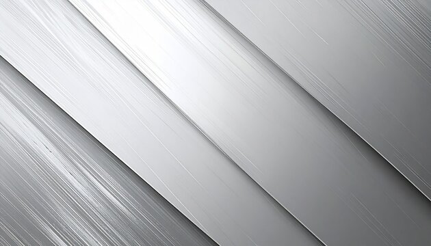 光沢あるグレーの鉄板が斜めに並ぶメタリックテクスチャ背景