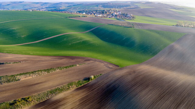 The rolling, picturesque landscape of Moravian Tuscany, Czech republic