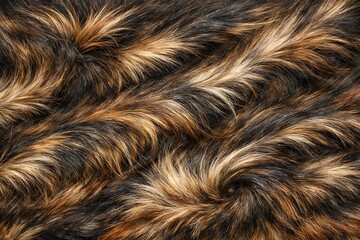 Naklejka premium close up of textured brown and black faux fur