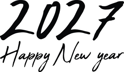 2027 happy new year calligraphic greeting card design © MstSajeda