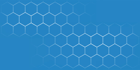 Obraz premium Seamless Blue Hexagon Honeycomb Pattern