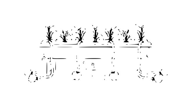 Modern hydroponic system with plants growing in a nutrient-rich setup
