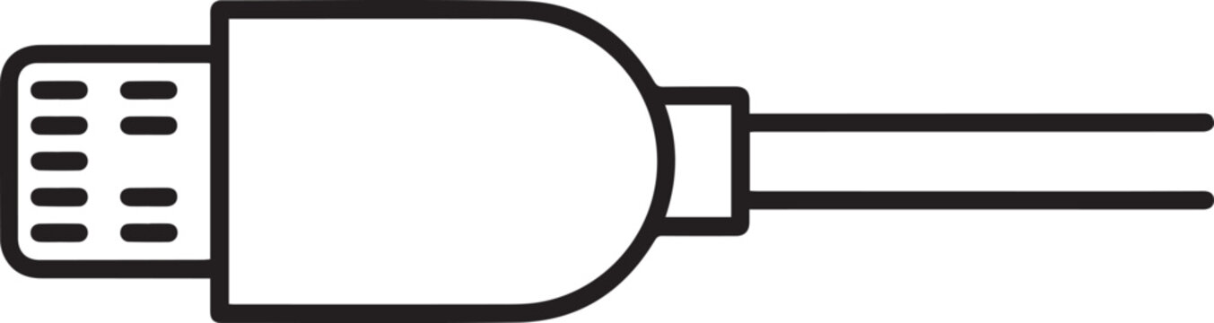 usb connector with cable and pins for computer peripherals