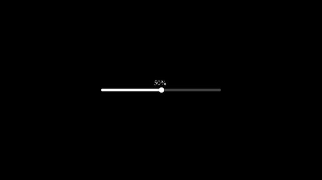 white glowing loading bar Neon Glow 0 to 100% Progress Bright loading bar black progress loading bar on black 4k animation video..........