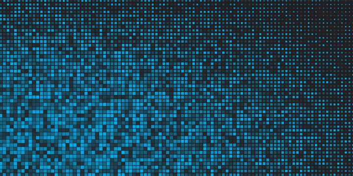 Halftone. Pattern. Abstract dotted background. Texture of blue dots. Matrix code. Gradient background. Vector illustration.