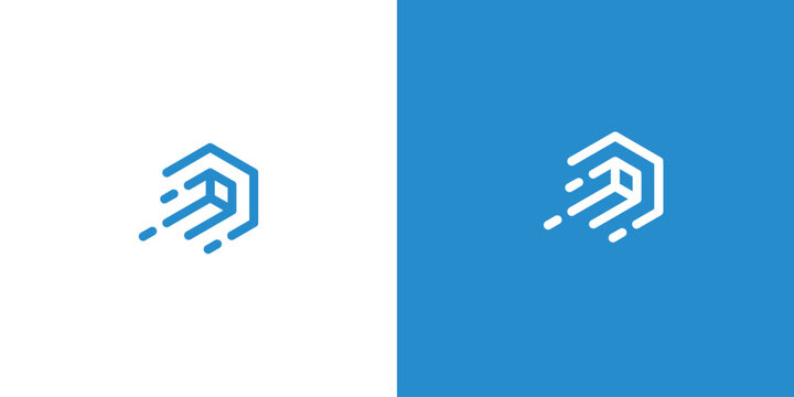 Abstract geometric logo design with a modern and minimalist style 1.