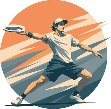 Man throwing a frisbee in a park male athlete
