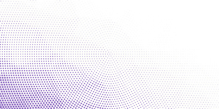 Purple abstract pixel texture bg video screen. Tv pattern background with square noise effect. Futuristic broadcast neon gradient banner for television. Modern vhs led static display element