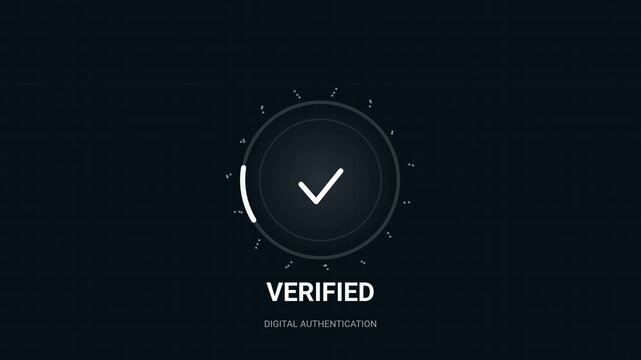 digital verification seal animation loop