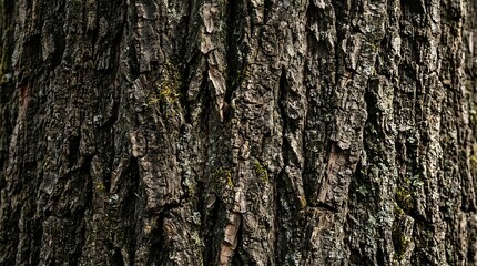 Obraz premium Textured surface of aged tree bark in a forest