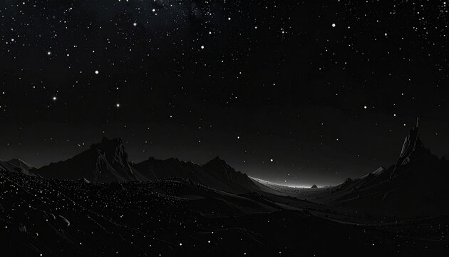 Starry Night Over Silent Mountains