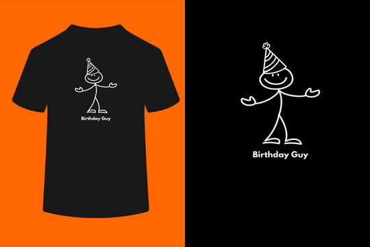 It's My Birthday Party Smile Face Funny Cute Birthday Guy T-Shirt

