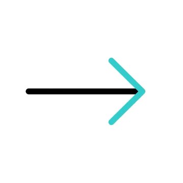 Animated Right Arrow Next Forward Direction Monoline Icon