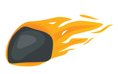 Asteroid rock fly. vector illustration © marijaobradovic