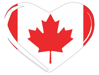 Obraz premium Canadian Flag Heart