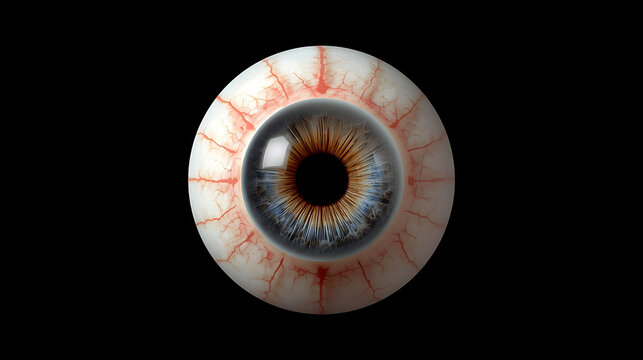 This image to be a digital rendering of a human eye, commonly used in graphics or medical illustrations