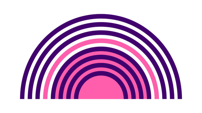 vector single abstract composition of nested geometric shapes with modern minimalist style
