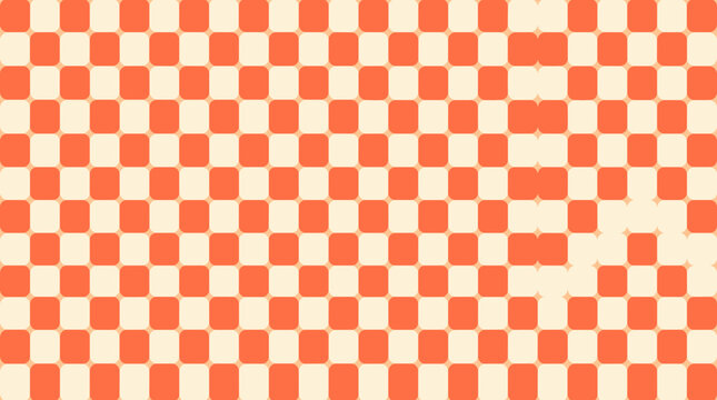 vector single seamless checkerboard pattern of rounded shapes with modern geometric design