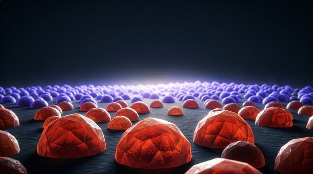 Graphene Monolayer Ripple Effect, Atomic Lattice 3D Render