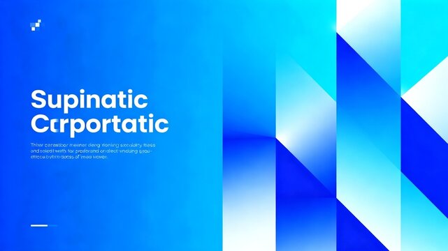 Blue Geometric Background with Supinatic Text