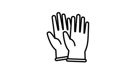 Fototapeta premium Clean Hands Protection Gloves Icon Vector Illustration