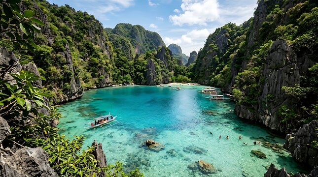 El Nido Palawan Island Landscape.