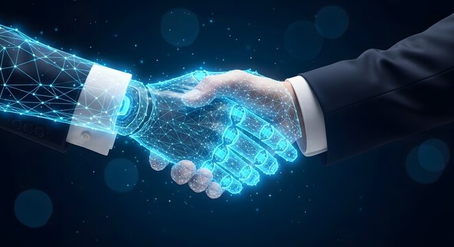 Digital handshake building trust partner relationships with ai and technology