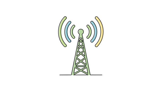 Cellular Tower Communication Signal Station.