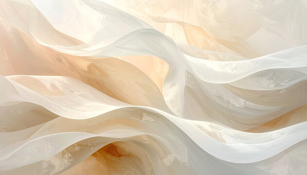 Elegant White Fabric Abstract