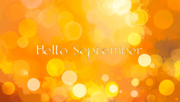 Golden September Bokeh Background