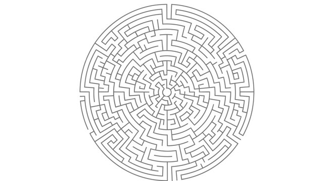 Circular maze puzzle game brain teaser