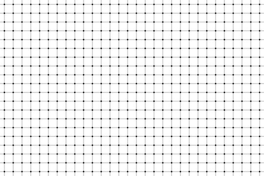Minimalist Technical Architecture Grid Pattern. Vector Blueprint Square Grid with Dotted Intersections. Clean Engineering Graph Paper Background Overlay