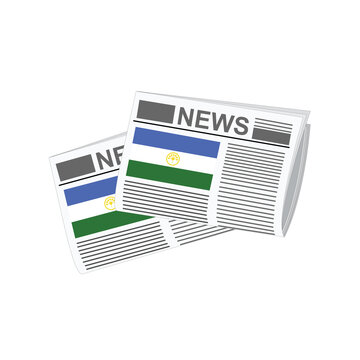 Bashkortostan Newspapers News Vector Illustration
