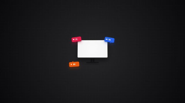Simple white rectangle with red, blue, and orange tags on a black background