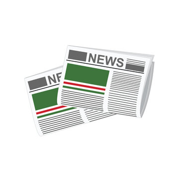 Chechen Republic of lchkeria Newspapers News Vector Illustration
