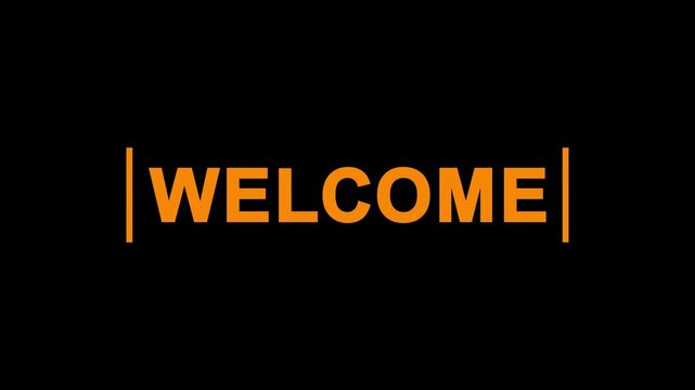 Welcome text typography animation 4k video Ideal presentations, corporate openings, and luxury branding  4K looping video