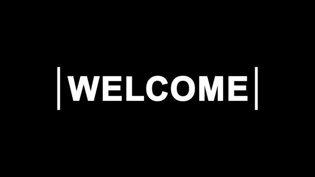 Welcome text typography animation 4k video Ideal presentations, corporate openings, and luxury branding  4K looping video