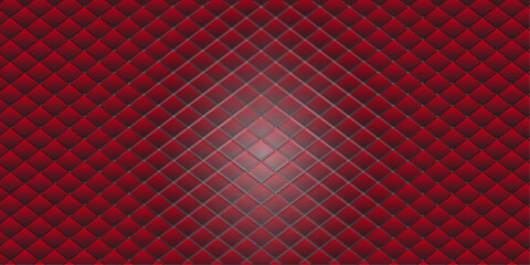 Naklejka premium Abstract dark red quilted pattern with geometric diamond shapes and soft center lighting