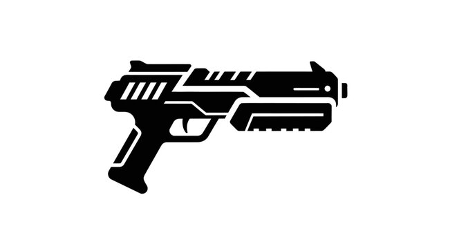 Futuristic sci fi hand gun.