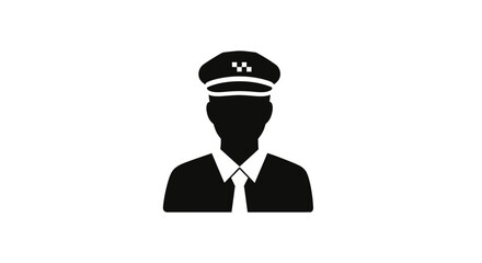 Pilot Uniform Silhouette Icon Design. © febri
